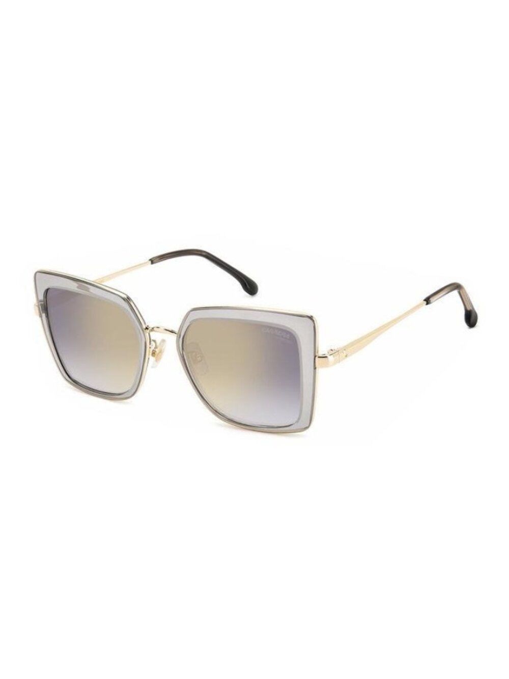 New Carrera Women's Sunglasses Grey Square Gold Lens Metal Frame Race 3031 S KB7
